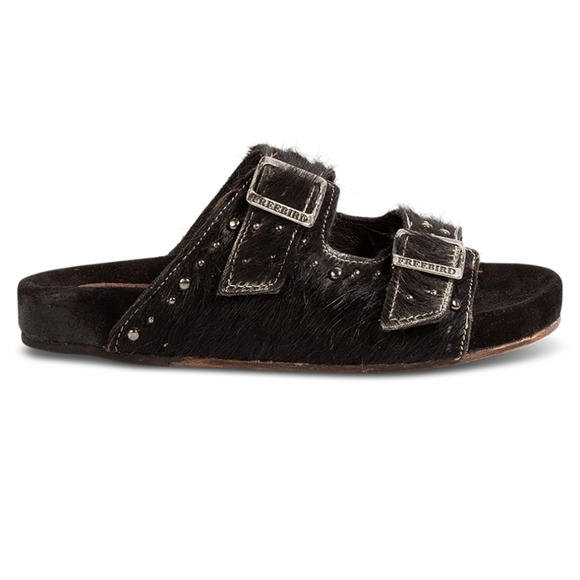 Freebird Asher Black Pony Sandals Size 8 - Picture 3 of 16